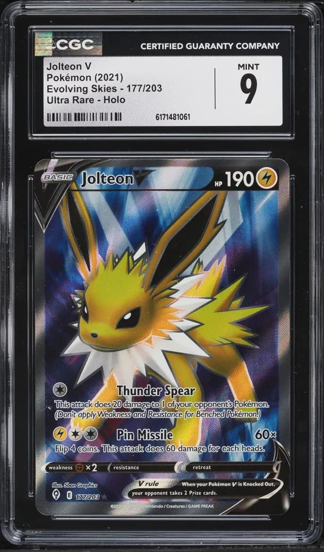 Jolteon V, Evolving Skies, CGC 9