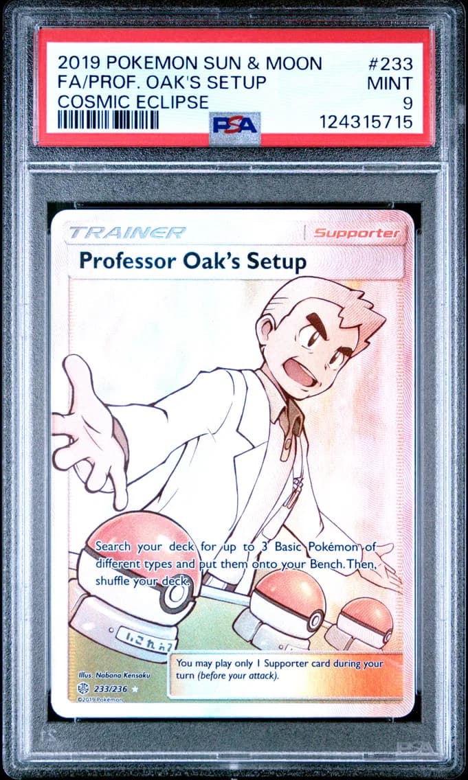 Professor Oak's Setup, Sun & Moon Cosmic Eclipse, PSA 9