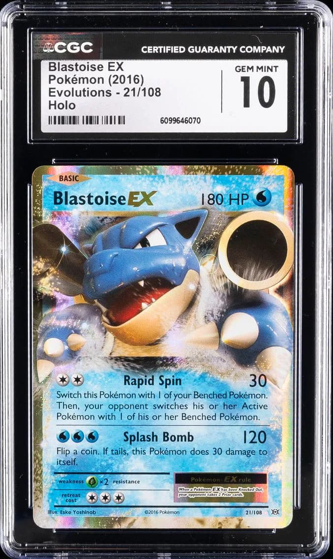 Blastoise EX, Evolutions, CGC 10