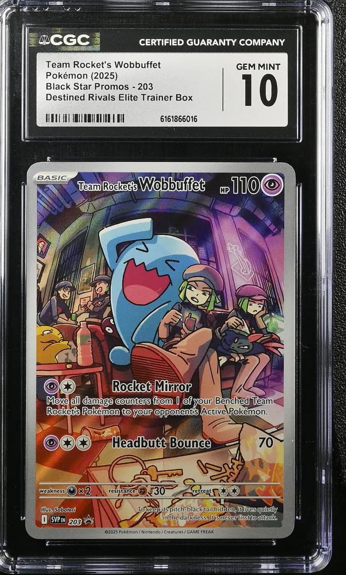 Team Rocket's Wobbuffet, Black Star Promos - Scarlet & Violet SVP EN, CGC 10