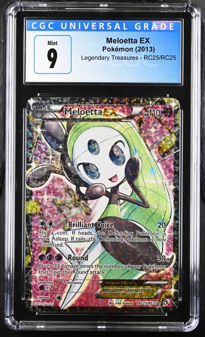 Meloetta EX, Legendary Treasures, CGC 9