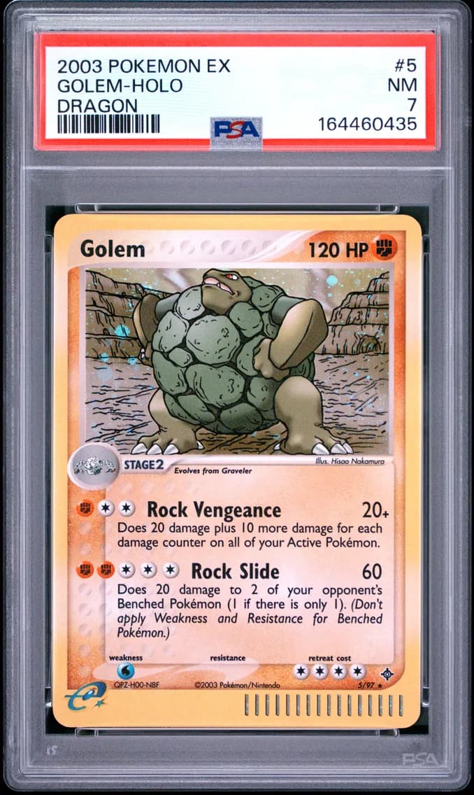 Golem-Holo, EX Dragon, PSA 7