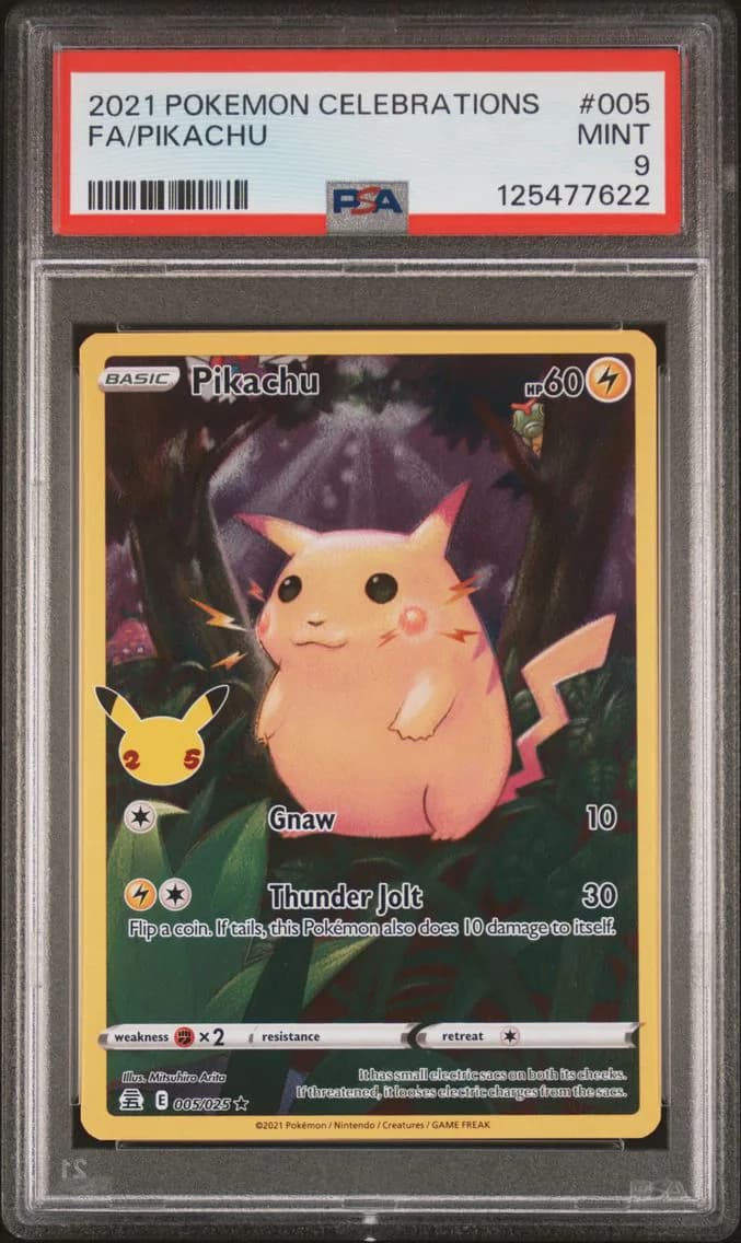 Pikachu, Celebrations, PSA 9