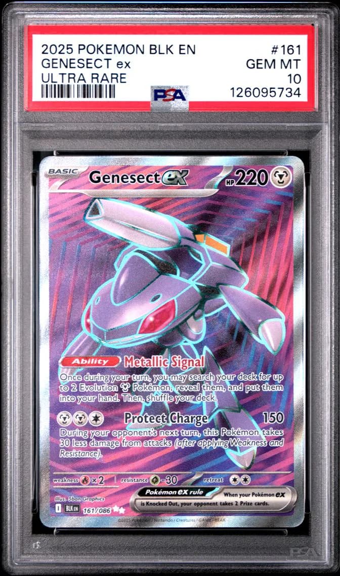 Genesect EX, Black Bolt, PSA 10