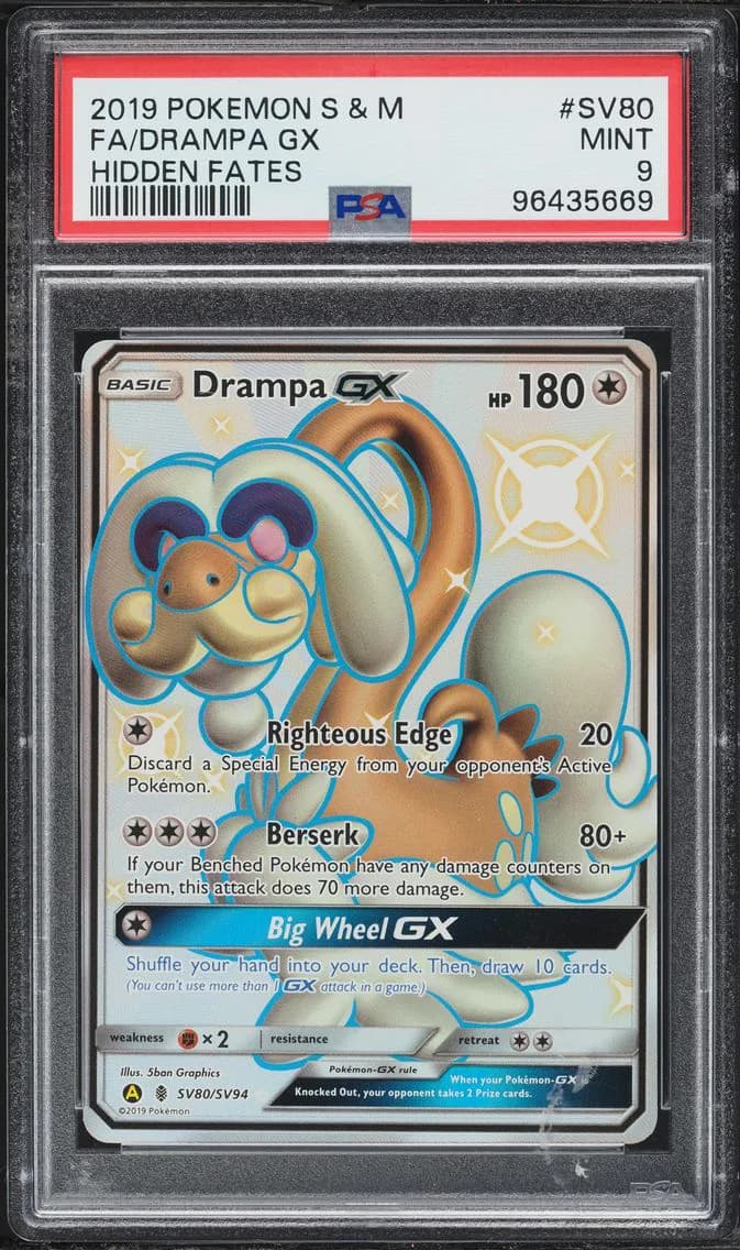 Drampa GX, Sun & Moon Hidden Fates, PSA 9