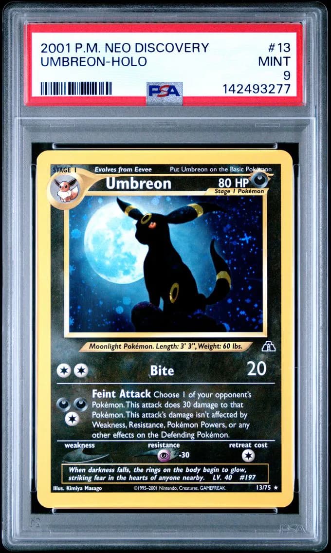 Umbreon-Holo, Neo Discovery, PSA 9