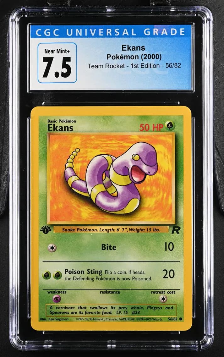 Ekans, Team Rocket - 1st Edition, CGC 7.5
