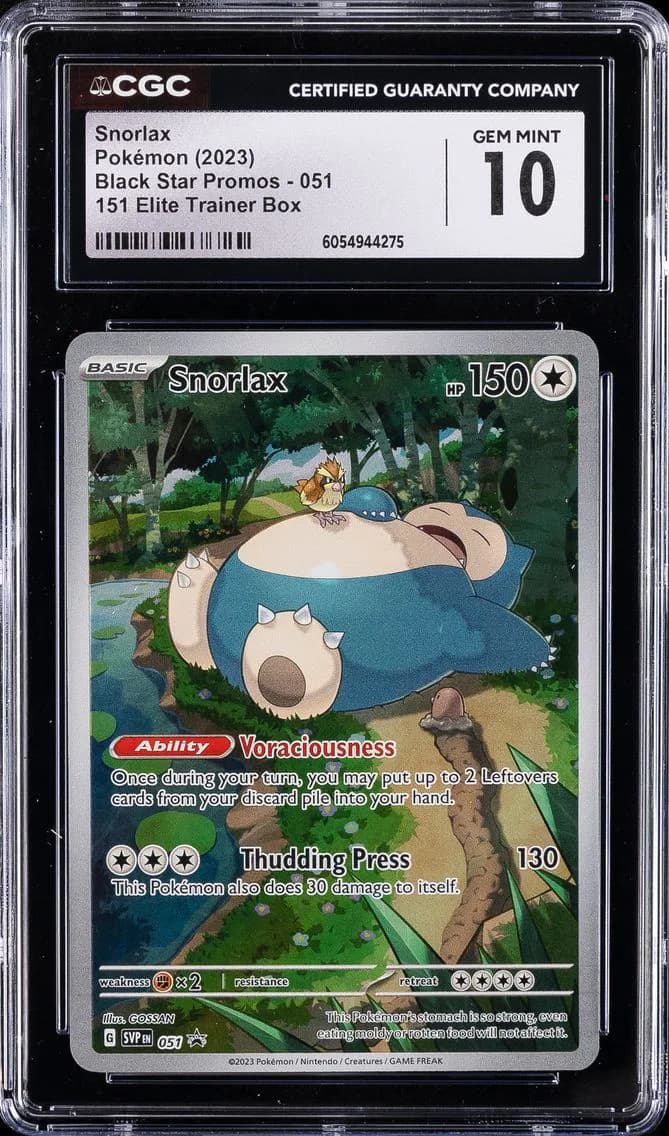 Snorlax, Black Star Promos - Scarlet & Violet SVPEN, CGC 10