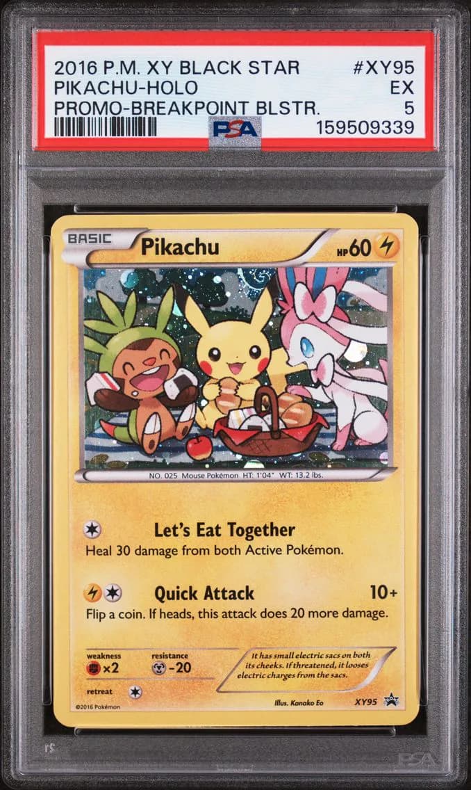 Pikachu-Holo, XY Black Star Promo, PSA 5