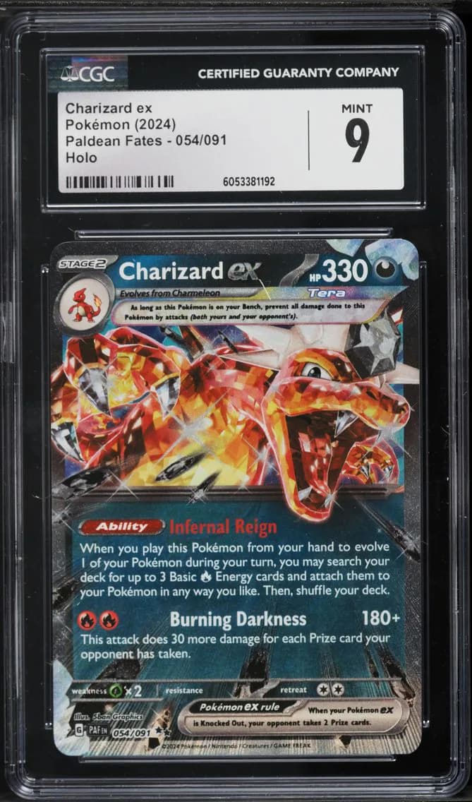 Charizard EX, Paldean Fates, CGC 9