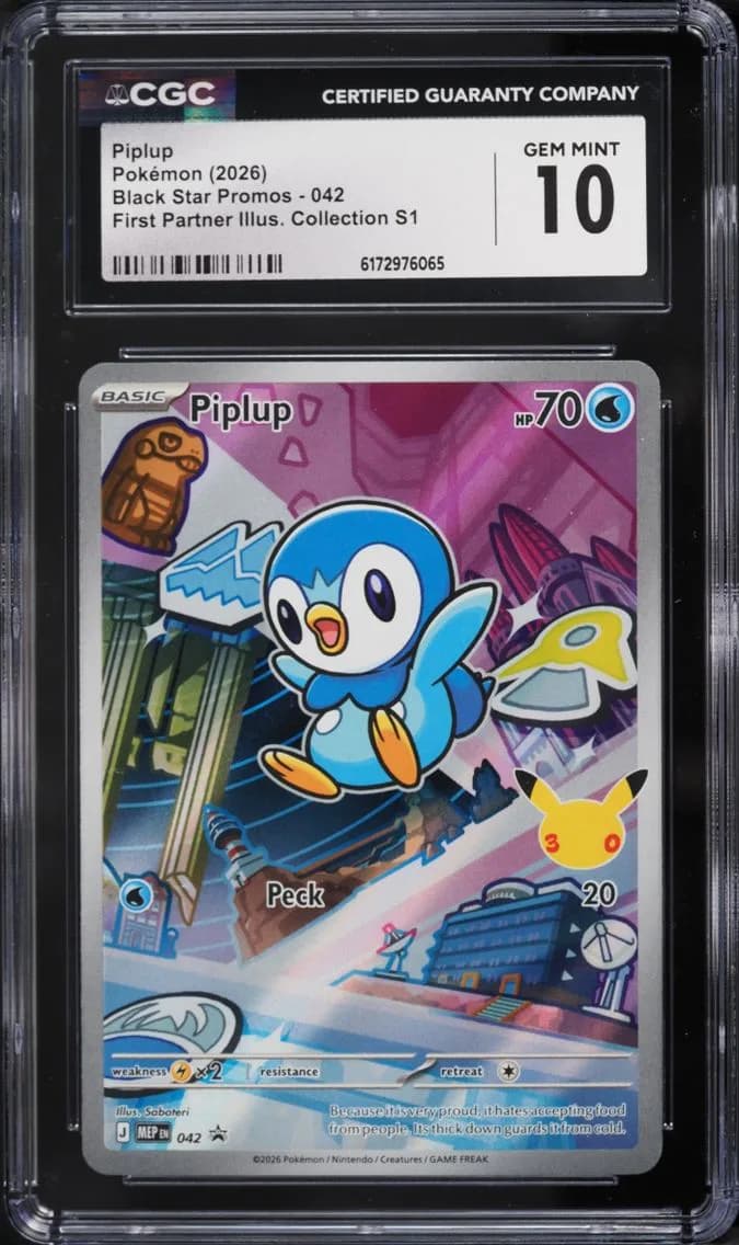 Piplup, Black Star Promos - Mega Evolution MEP EN, CGC 10