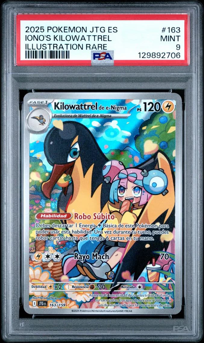 Iono's Kilowattrel, Spanish Jtg ES-Journey Together, PSA 9