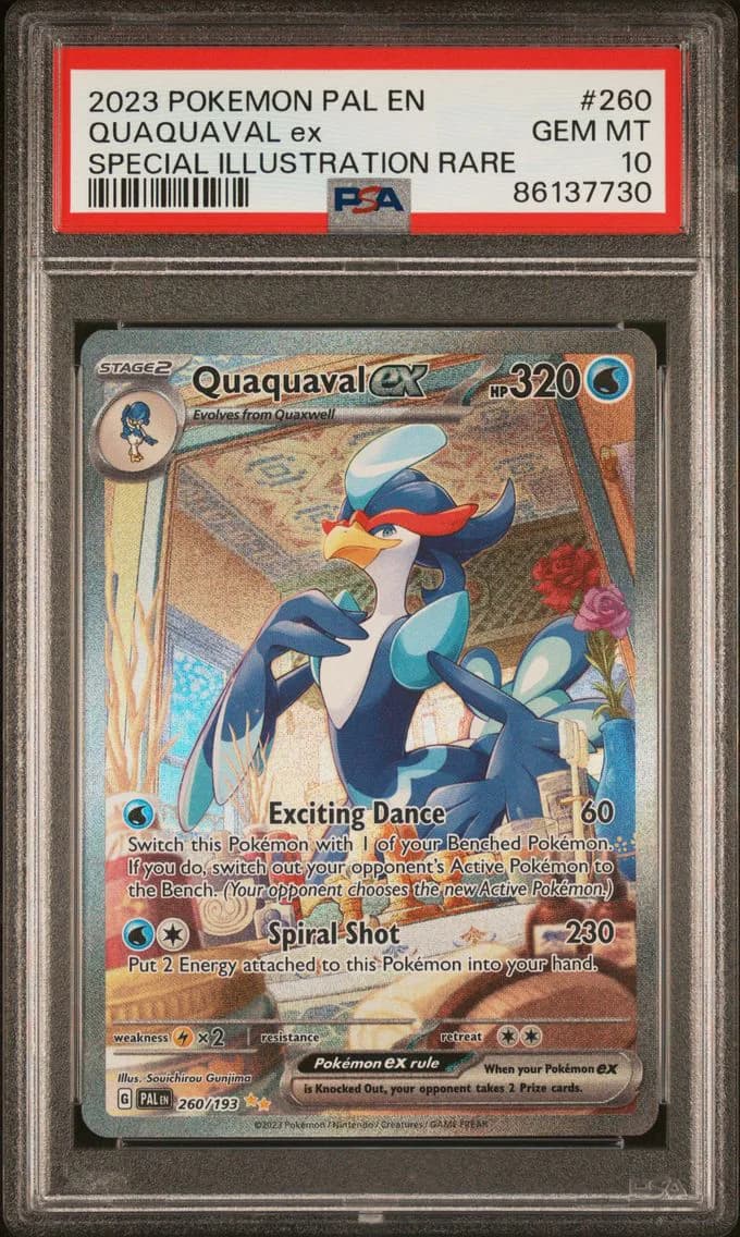 Quaquaval EX, Paldea Evolved, PSA 10