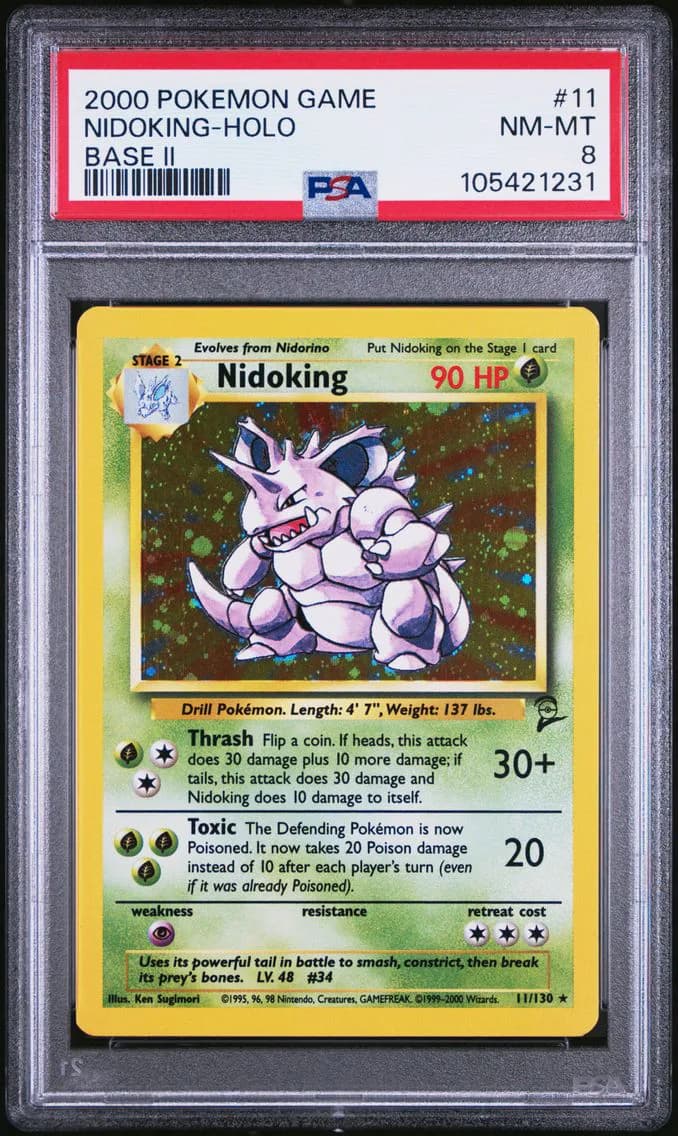 Nidoking-Holo, Game Base II, PSA 8