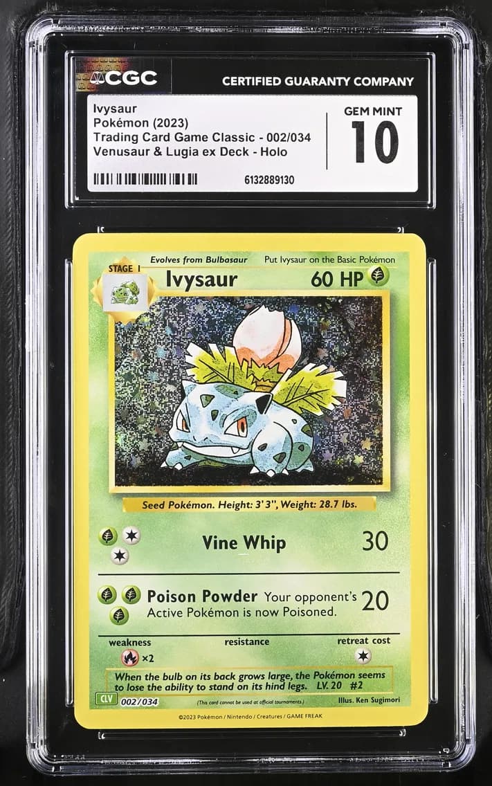 Ivysaur, Trading Card Game Classic - CLV, CLC, CLB, CGC 10