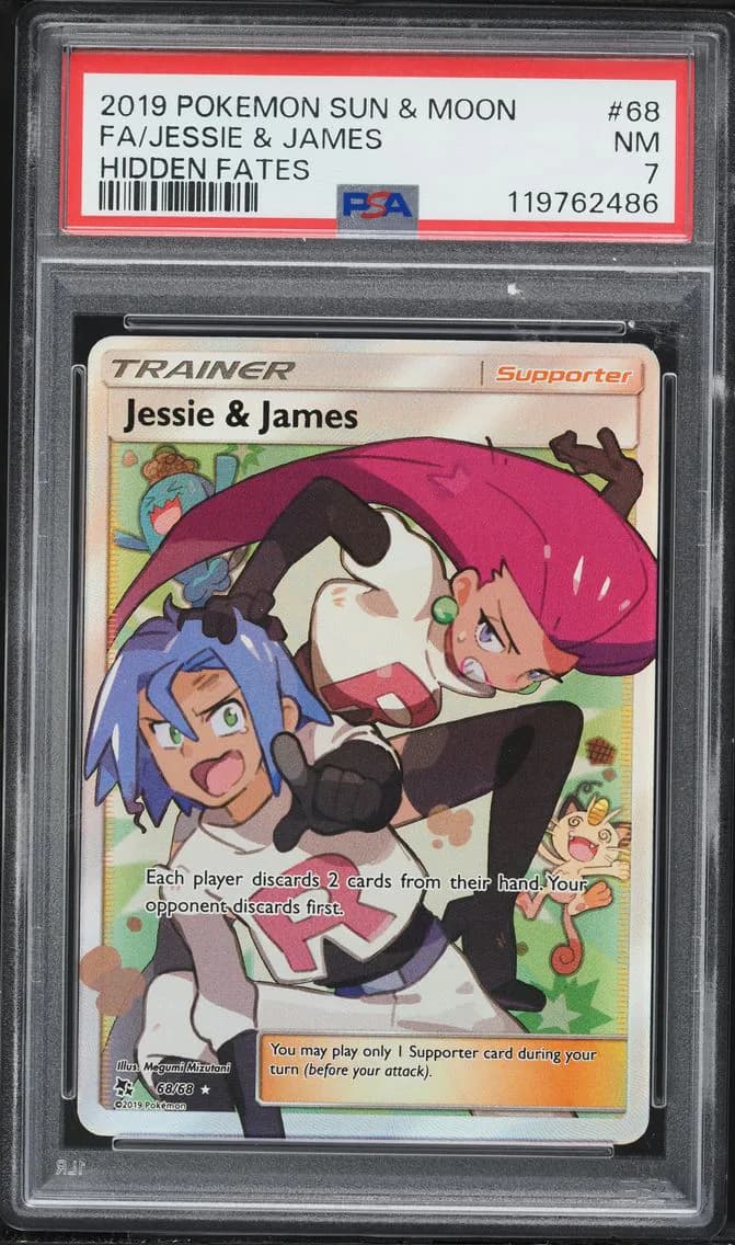 Jessie & James, Sun & Moon Hidden Fates, PSA 7