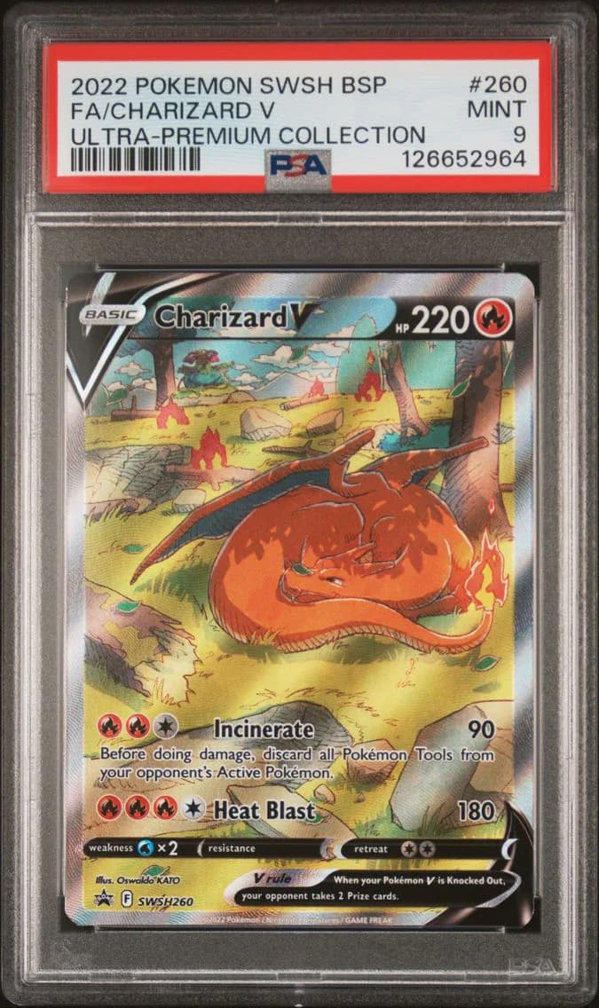 Charizard V, Swsh Black Star Promo, PSA 9