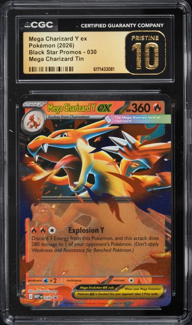 Y Ex, Black Star Promos - Mega Evolution MEP EN, CGC 10