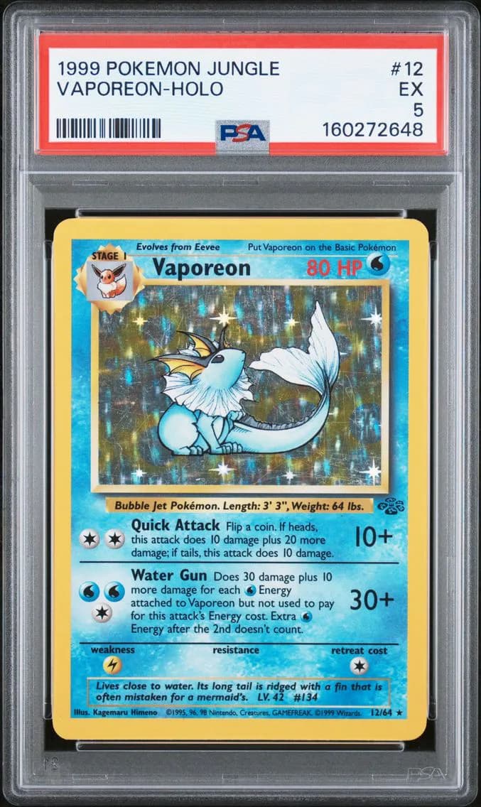 Vaporeon-Holo, Jungle, PSA 5