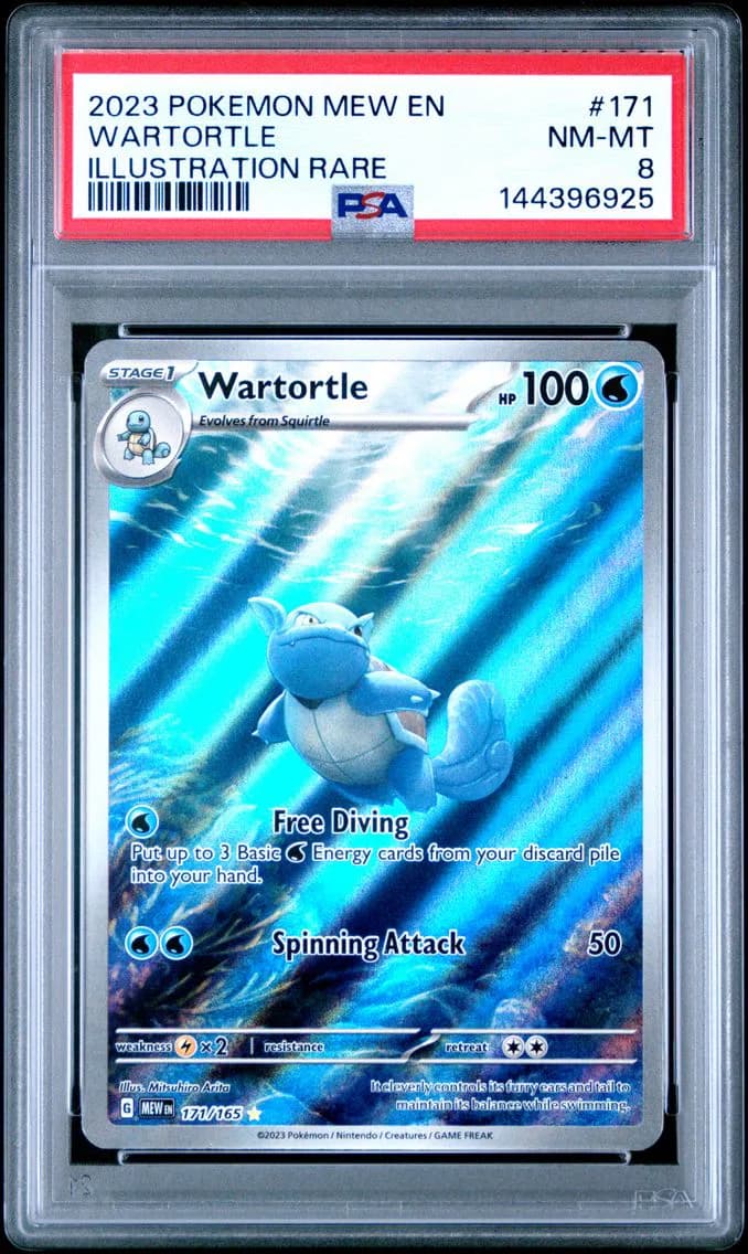 Wartortle, 151, PSA 8