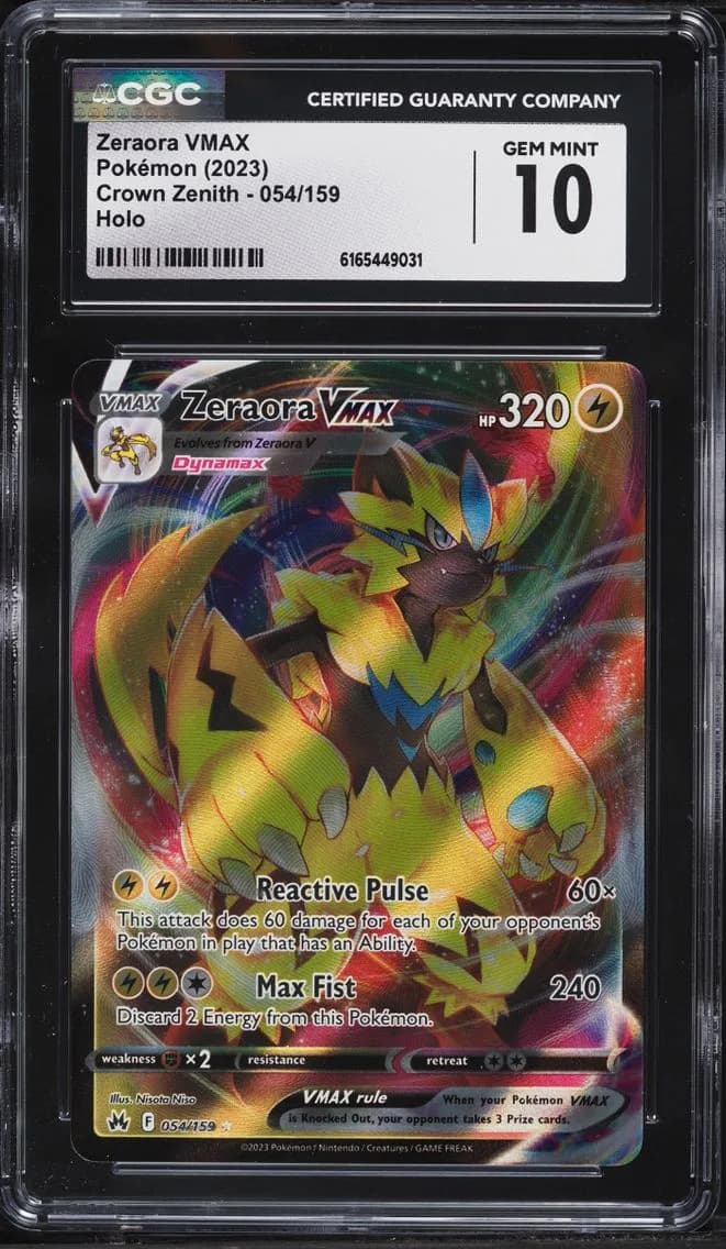 Zeraora VMAX, Crown Zenith, CGC 10