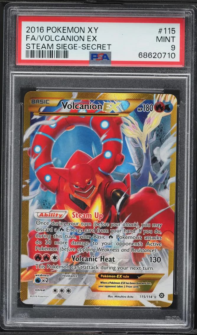 Volcanion EX, XY Steam Siege, PSA 9