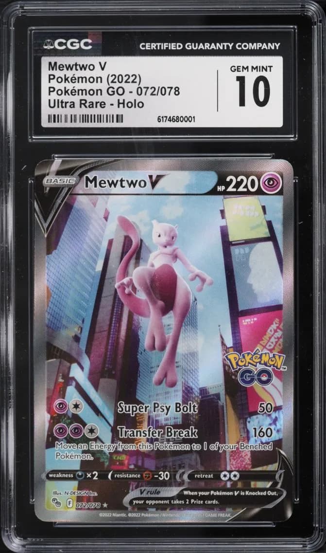 Mewtwo V, Pokémon GO, CGC 10
