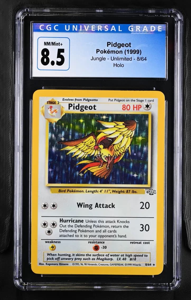 Pidgeot-Holo, Jungle - Unlimited, CGC 8.5