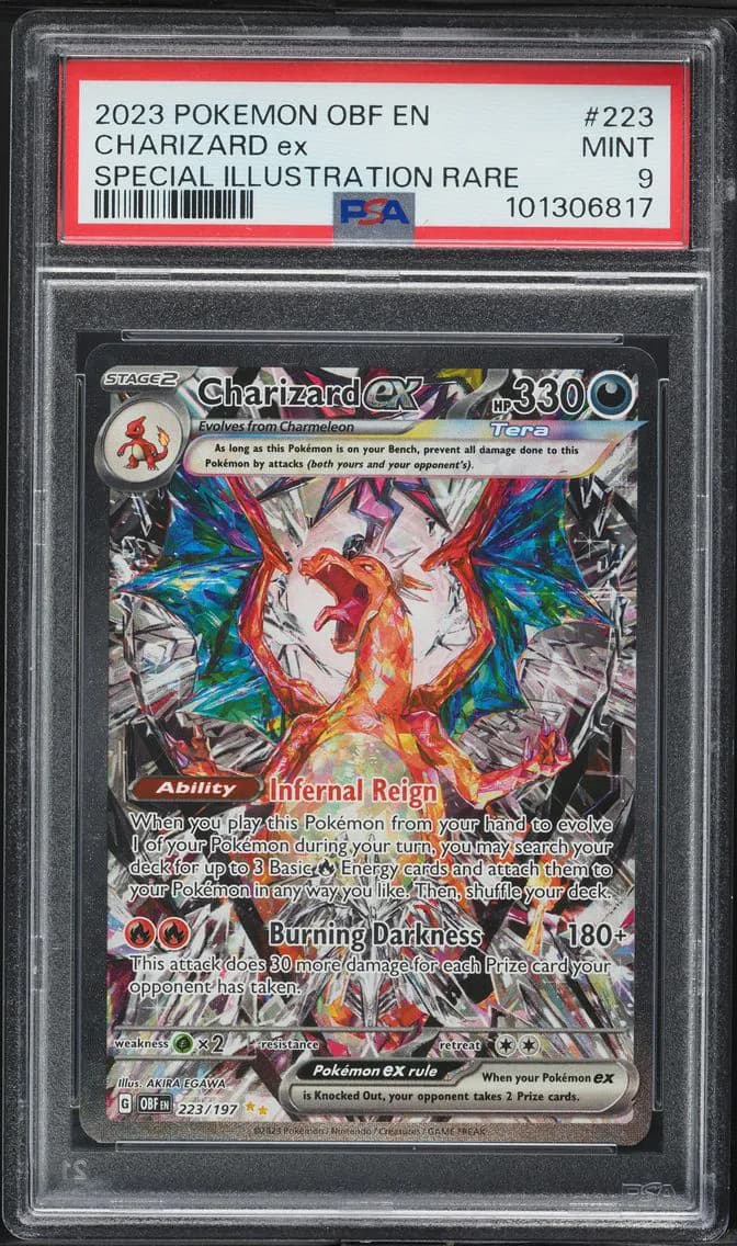 Charizard EX, Obsidian Flames, PSA 9