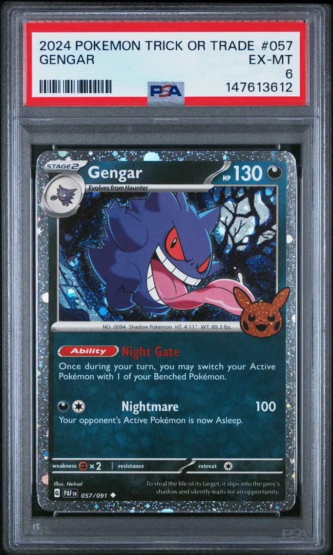Gengar, Trick or Trade, PSA 6