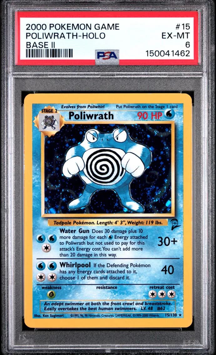 Poliwrath-Holo, Game Base II, PSA 6