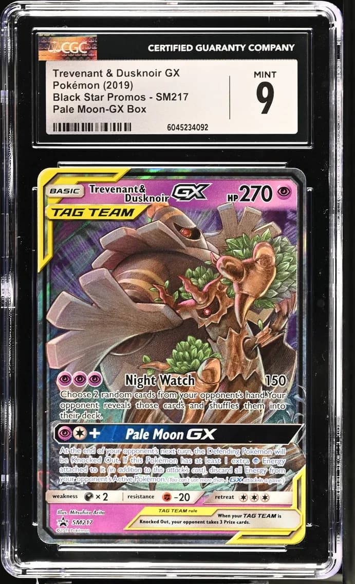 Trevenant & Dusknoir GX, Black Star Promos - Sun & Moon, CGC 9