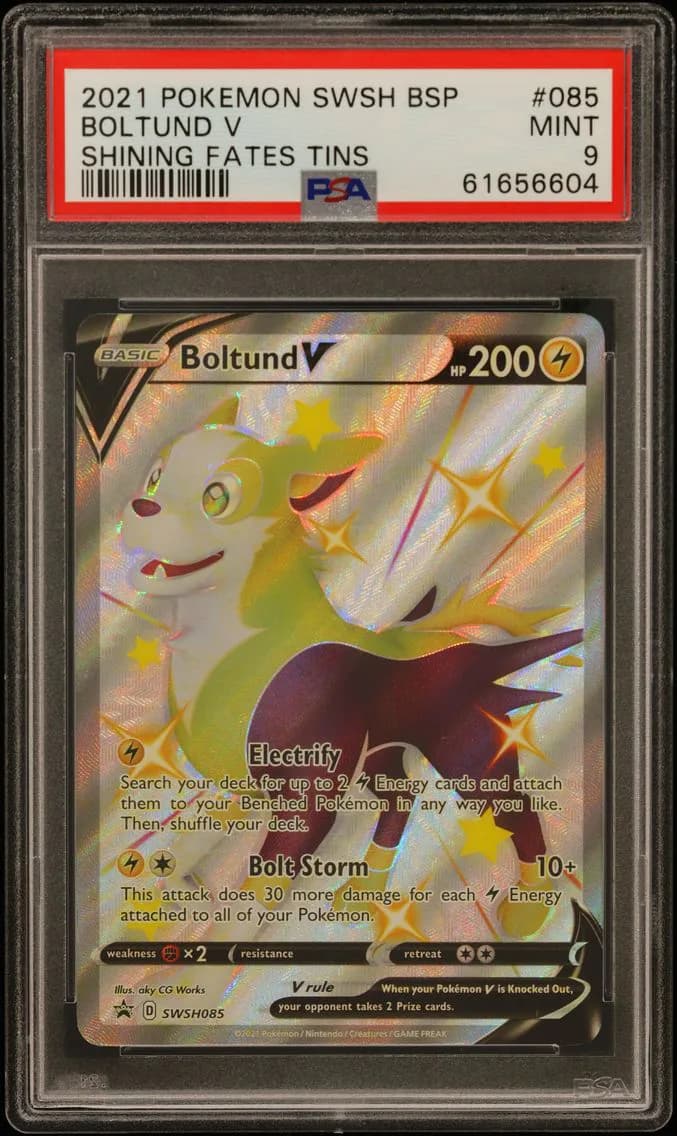 Boltund V, Swsh Black Star Promo, PSA 9
