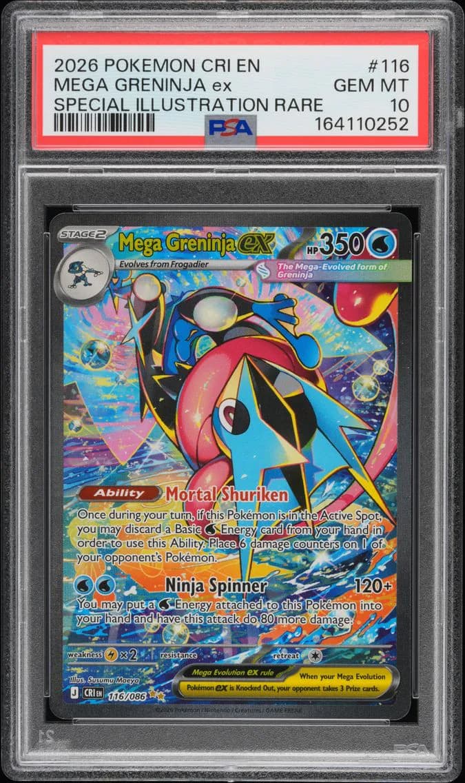Mega Greninja EX, Chaos Rising, PSA 10