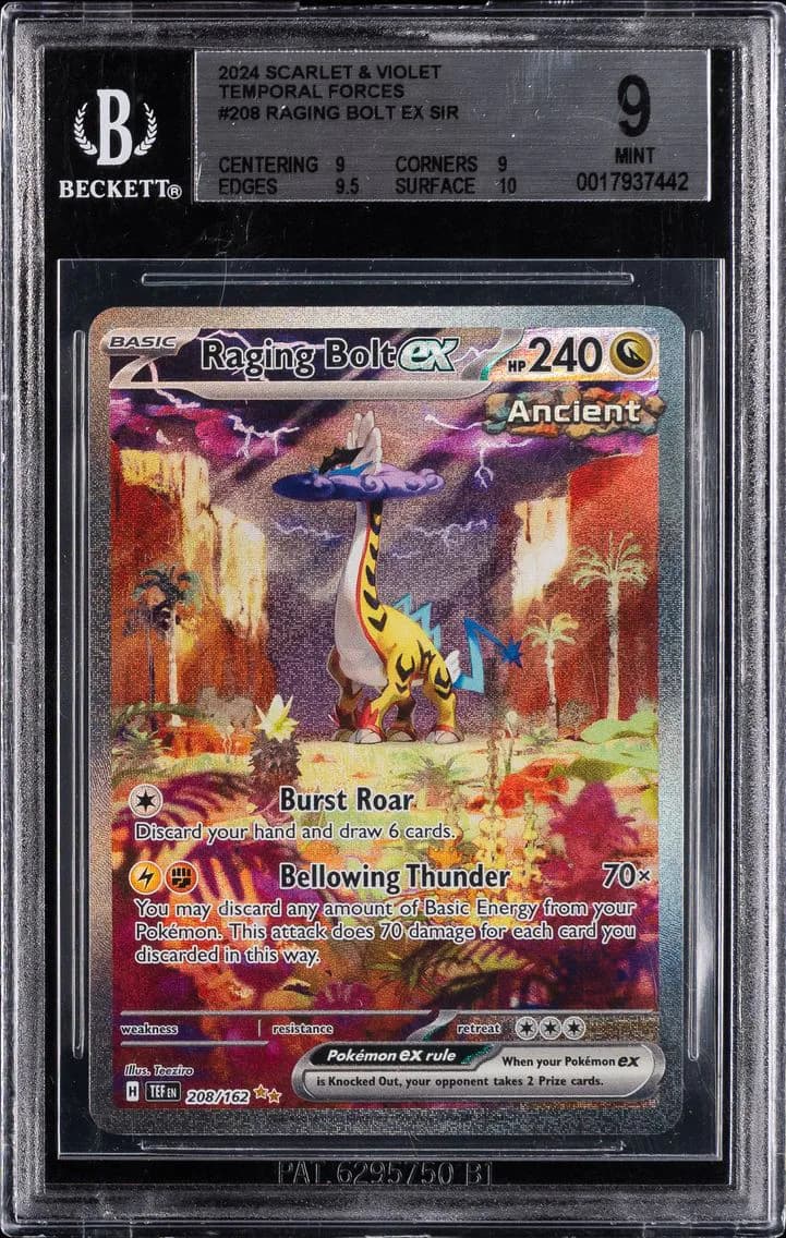 Raging Bolt EX, TCG Scarlet & Violet Temporal Forces, BGS 9