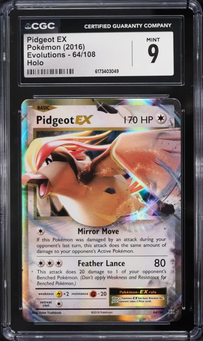 Pidgeot EX, Evolutions, CGC 9