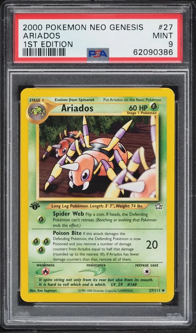 Edition Ariados, Neo Genesis 1st Edition, PSA 9