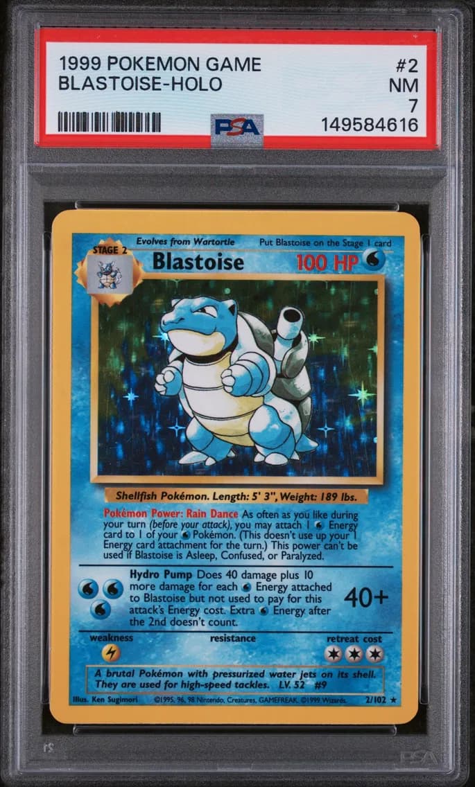 Blastoise-Holo, Game, PSA 7