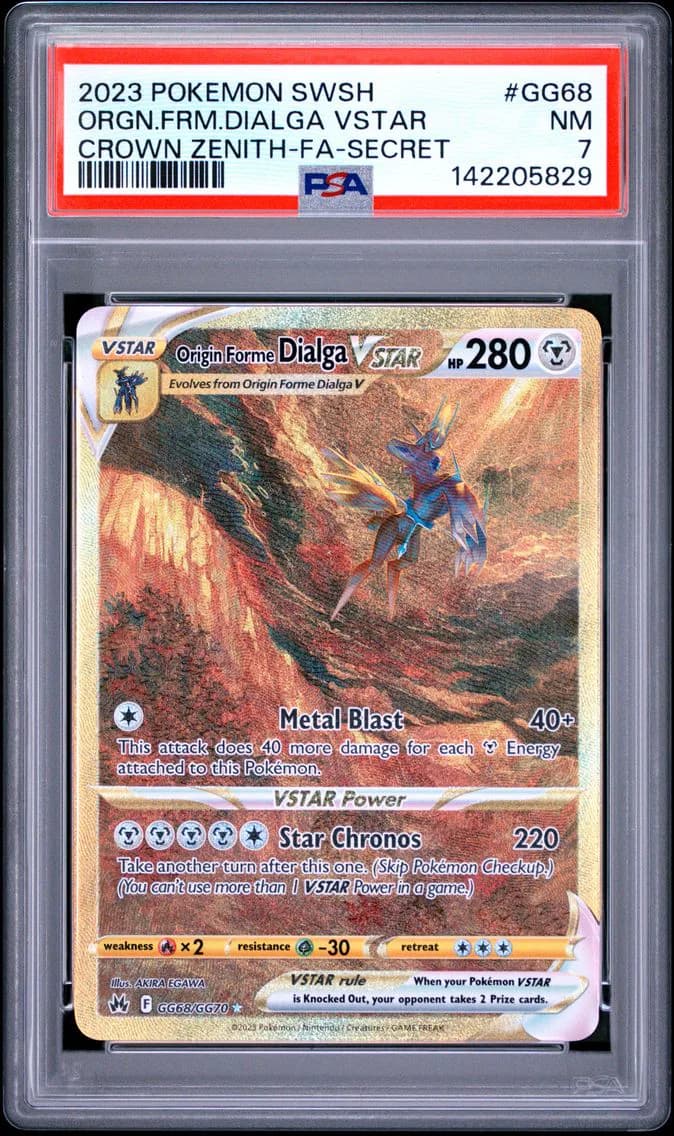 Origin Forme Dialga VSTAR, Sword and Shield Crown Zenith, PSA 7