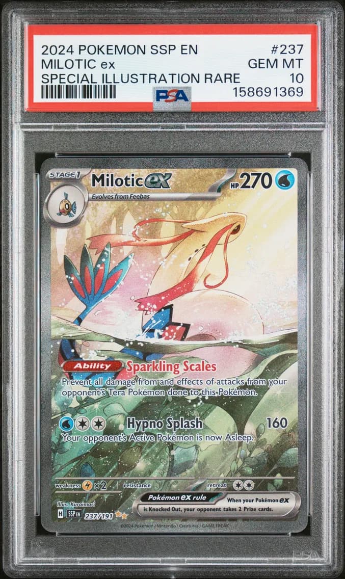 Milotic EX, Surging Sparks, PSA 10
