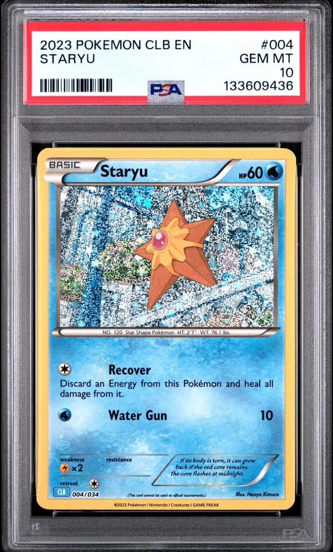 Staryu, Clb-Trading Card Game Classic Blastoise & Suicune EX Deck, PSA 10