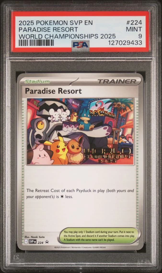 Paradise Resort, SV Black Star Promo, PSA 9
