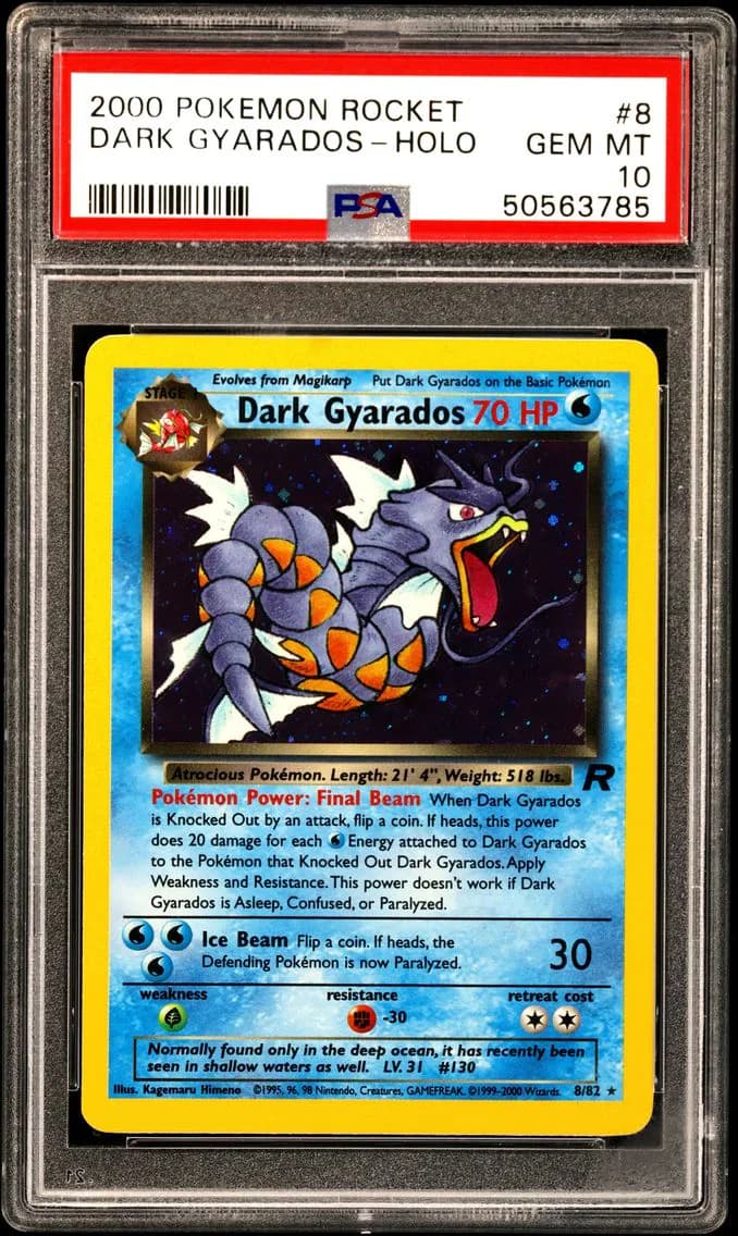 Dark Gyarados-Holo, Rocket, PSA 10