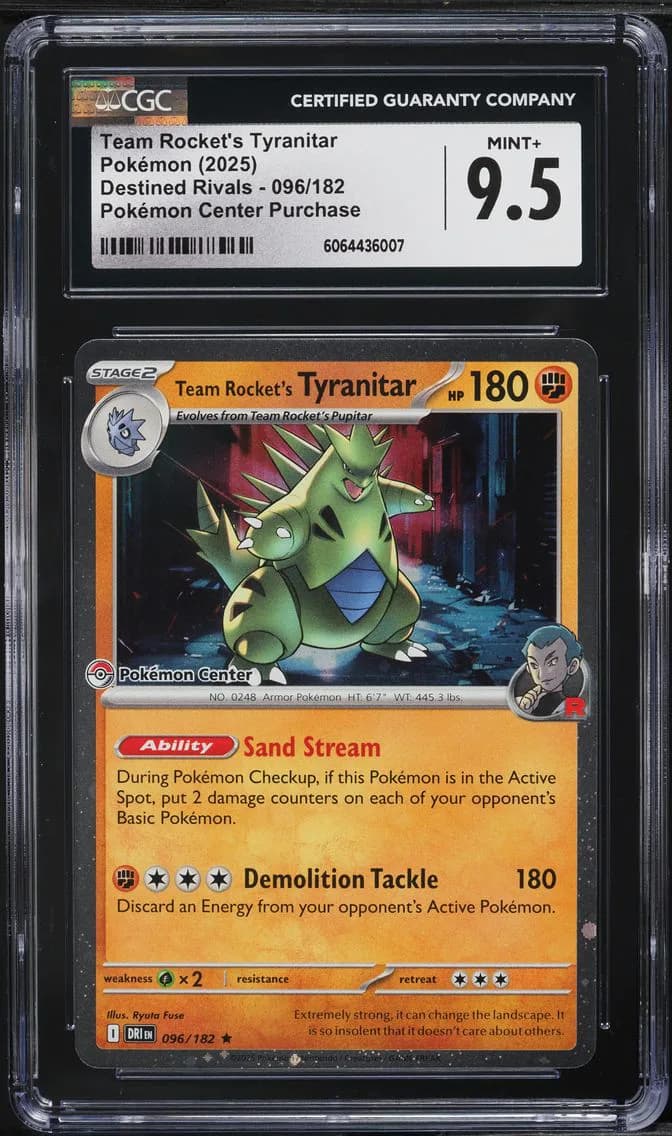 Team Rocket's Tyranitar, Destined Rivals, CGC 9.5