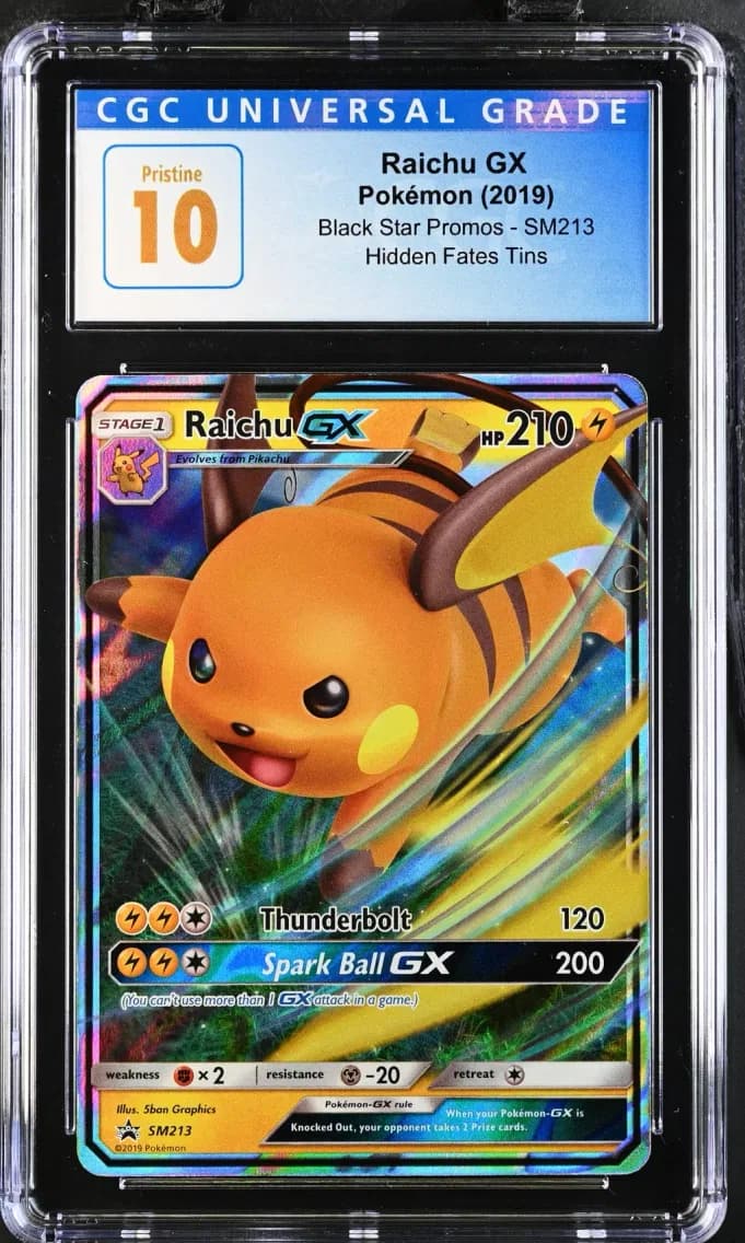 Raichu GX, Black Star Promos - Sun & Moon, CGC 10