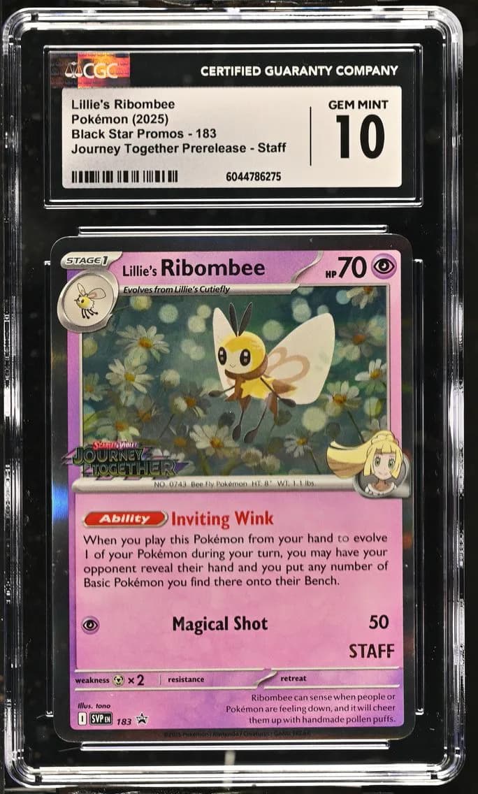 Lillie's Ribombee, Black Star Promos - Scarlet & Violet SVP EN, CGC 10