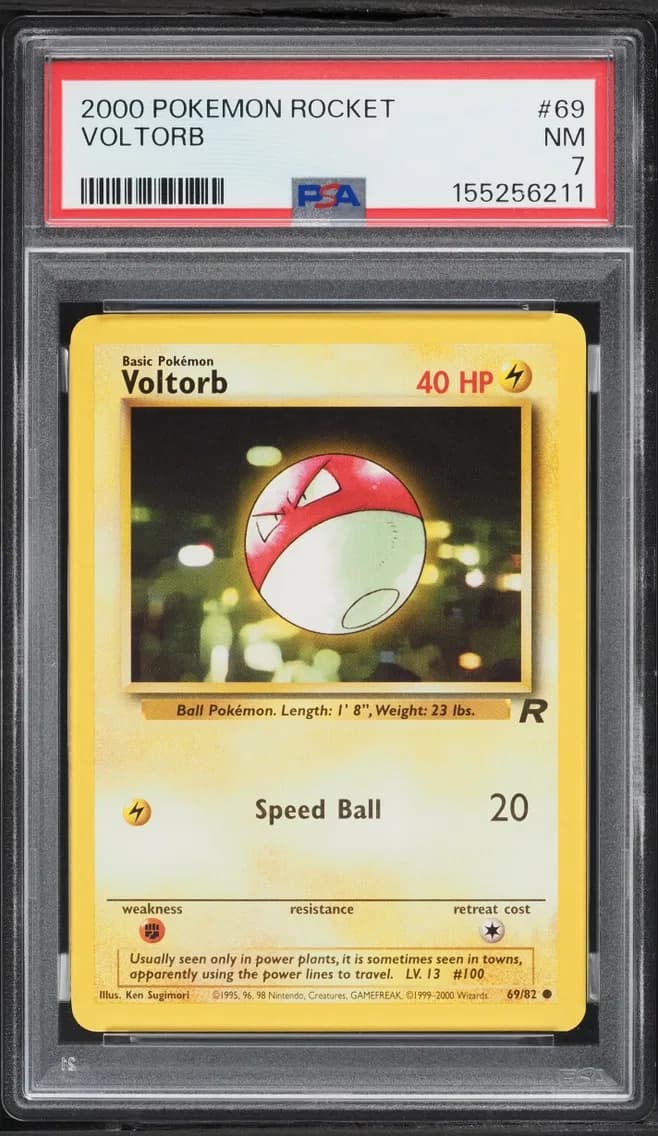 Team Rocket Voltorb NRMT, Rocket, PSA 7