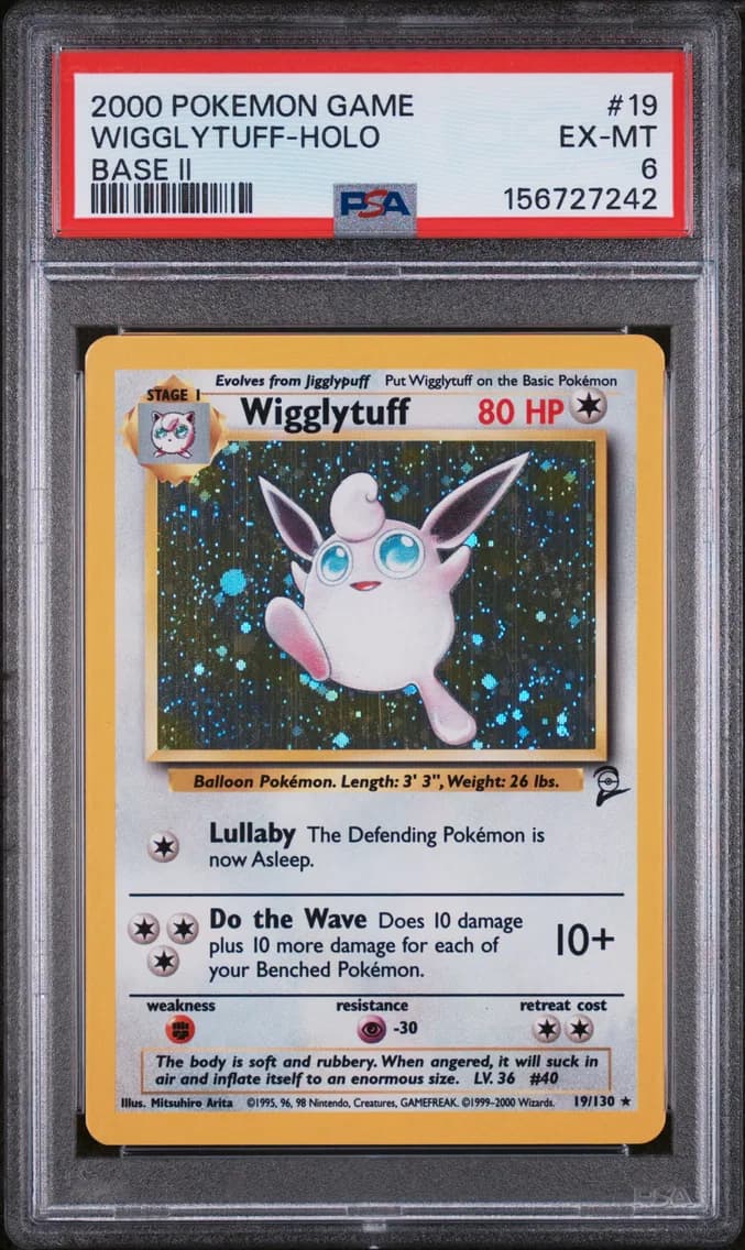 Wigglytuff-Holo, Game Base II, PSA 6