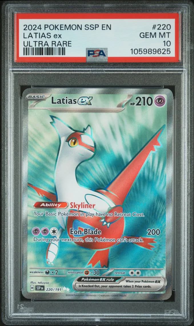 Latias EX, Surging Sparks, PSA 10
