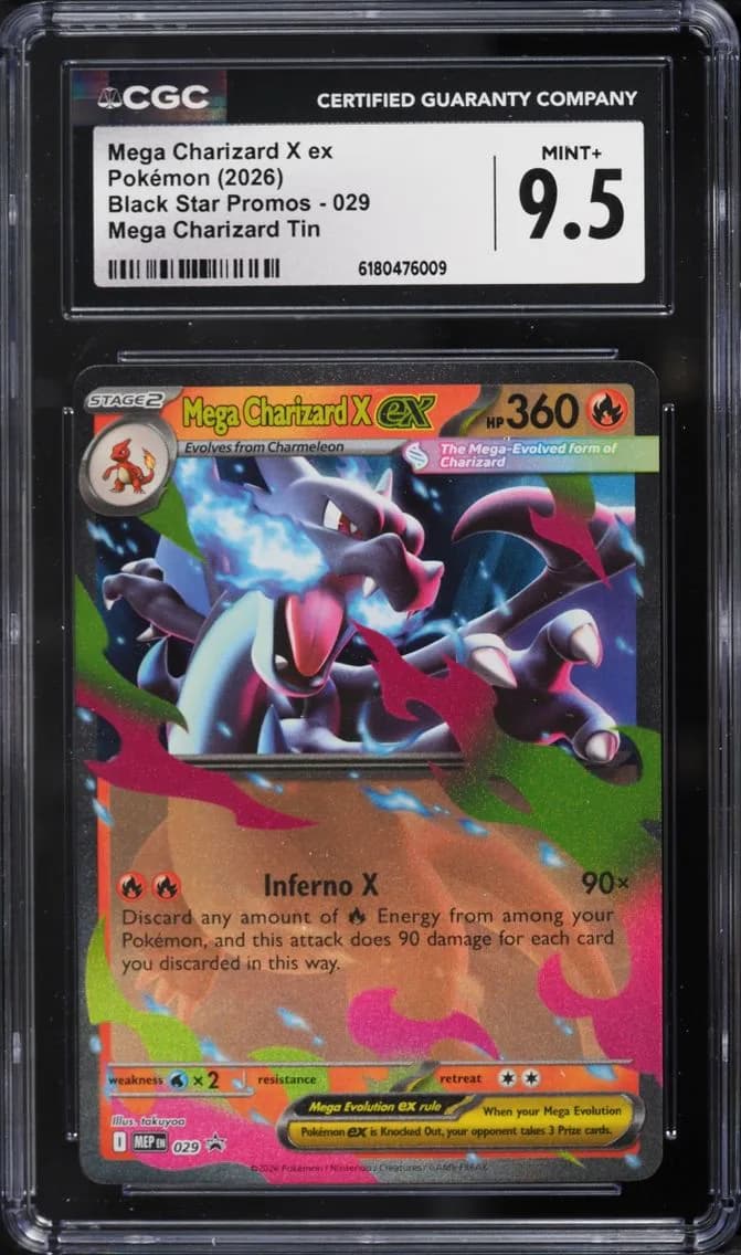 X ex, Black Star Promos - Mega Evolution MEP EN, CGC 9.5